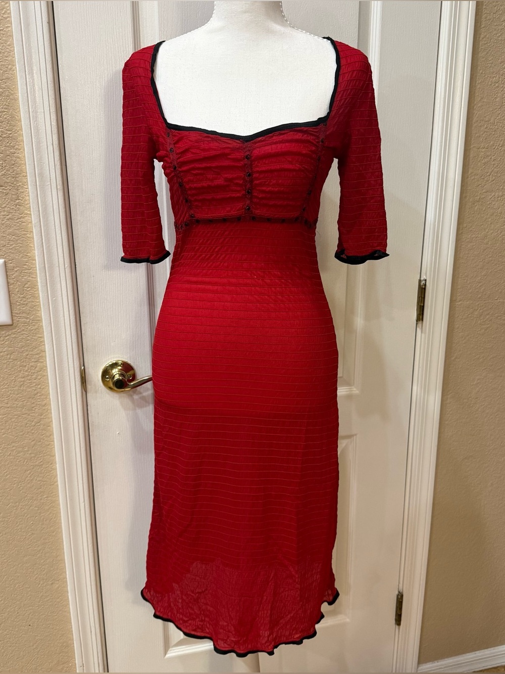 🌹 Rare Vintage 90s Betsey Johnson Black Label - Whimsygoth Y2K Archive Dress 🌹